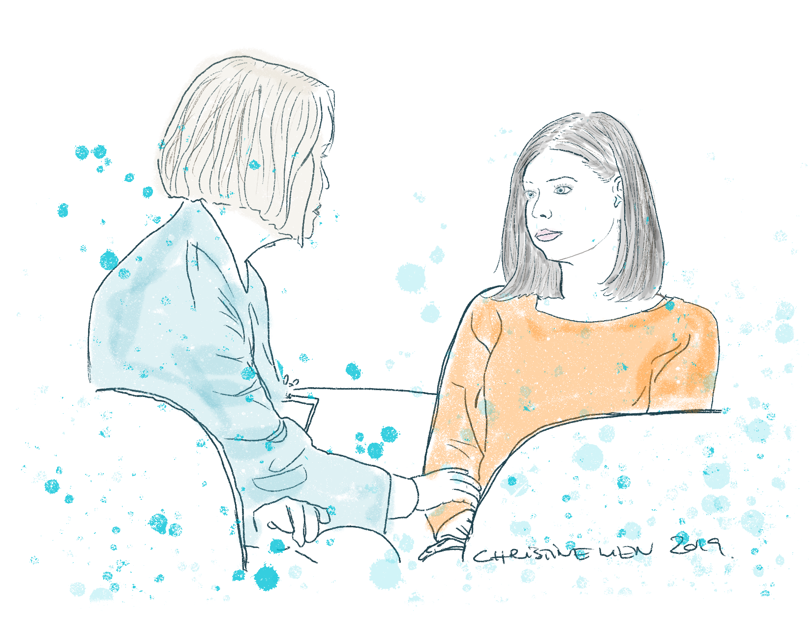 Samtaleterapi. Kollegastøtte. Klinikk for krisepsykologi. Psykologsenter Bergen. Psykologfellesskap. Kriseberedskap, krisehåndtering, kriseledelse, krise, krisesenter, traumeterapi, traumepsykologi, traumebehandling, traumer, traumesymptomer, kurs, veiledning, undervisning, beredskap, beredskapsledelse, beredskapsavtale bedrift, debriefing, kollegastøtte, kollegastøtteordning, sakkyndig arbeid, spesialisterklæring, individualterapi, gruppeterapi, parterapi, komplisert sorg, sorgterapi. Etterlatte, død, dødsfall, sosial nettverksstøtte. Sorgprosess. Sorgreaksjoner. Takle bearbeide sorg. Illustrasjon.